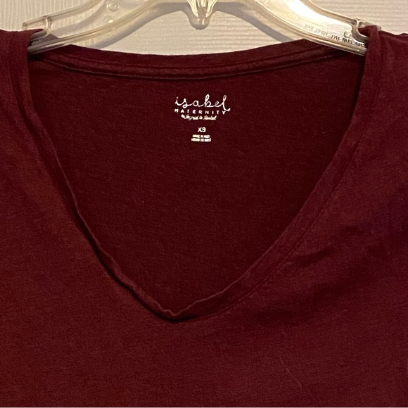 ISABEL MATERNITY RED LONG SLEEVE RUCHED SHIRT- SIZE XS - Picture 2 of 4